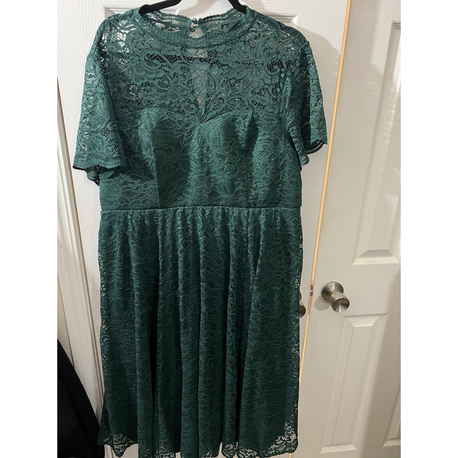 Nwt Torrid Plus Size 20 Green Lace Special Occasion Dress Floral Green